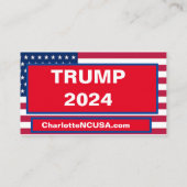 TRUMP 2024 GESCHÄFTSKARTE VISITENKARTE (Rückseite)