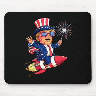 Trump 2024 Glückwunsch 4. Juli Trump Amerikanische Mousepad
