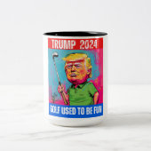 TRUMP 2024 GOLF HAT FRÜHER GEFUNDEN ZWEIFARBIGE TASSE (Mittel)