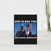 Trump 2024 Gott segne Sie - Gott segne Amerika Karte (Vorderseite)