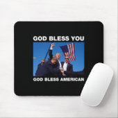 Trump 2024 Gott segne Sie - Gott segne Amerika Mousepad (Mit Mouse)