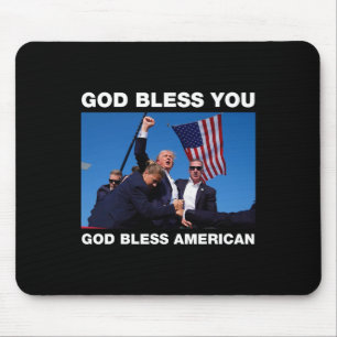 Trump 2024 Gott segne Sie - Gott segne Amerika Mousepad