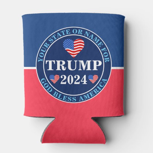 Trump 2024 Herz Patriotischer Präsident Typ Stuff Dosenkühler (Rückseite)