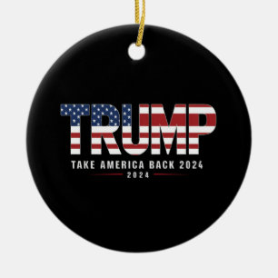 Trump 2024 Holt Amerika zurück Amerikanische Gesch Keramik Ornament
