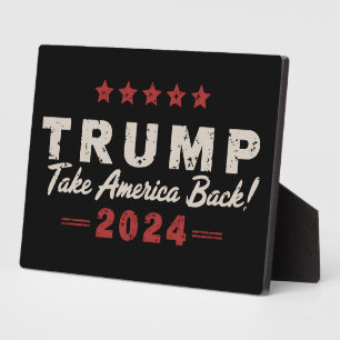 Trump 2024 Holt Amerika zurück Präsident 47 USA Fotoplatte