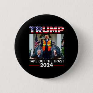 Trump 2024 holt den Mülleimer Trump-Garbyge aus Button
