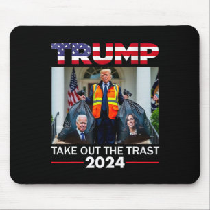 Trump 2024 holt den Mülleimer Trump-Garbyge aus Mousepad