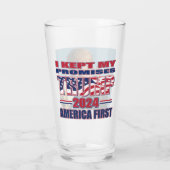 Trump 2024 - Ich habe meine Versprechen behalten. Glas (Rückseite)