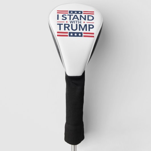Trump 2024 Ich stehe mit Trump hinter dem Unterstü Golf Headcover (Vorderseite)