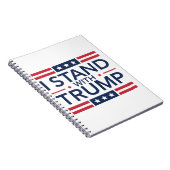 Trump 2024 Ich stehe mit Trump hinter dem Unterstü Notizblock (Rechte Seite)