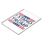 Trump 2024 Ich stehe mit Trump hinter dem Unterstü Notizblock (Linke Seite)
