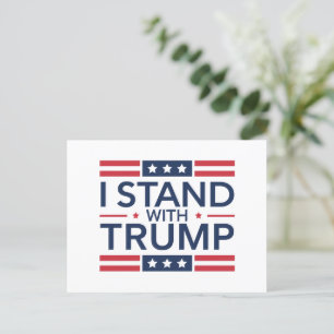 Trump 2024 Ich stehe mit Trump Unterstützer Präsid Postkarte
