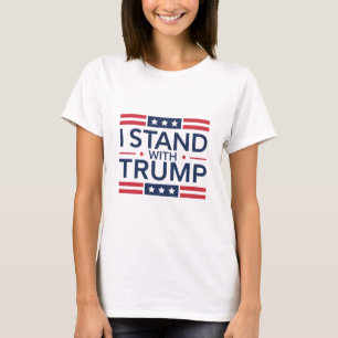 Trump 2024 Ich stehe mit Trump Unterstützer Präsid T-Shirt
