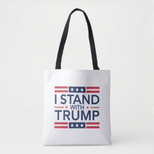 Trump 2024 Ich stehe mit Trump Unterstützer Präsid Tasche