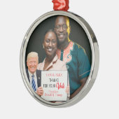 Trump 2024 Ihr Personalisiertes Foto Weihnachten Ornament Aus Metall (Links)