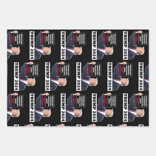 Trump 2024 immer noch Stehend Präsidentenwahl USA Geschenkpapier Set (Vorderseite)