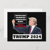Trump 2024 immer noch Stehend Präsidentenwahl USA Postkarte (Vorne/Hinten)