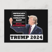 Trump 2024 immer noch Stehend Präsidentenwahl USA Postkarte (Vorderseite)