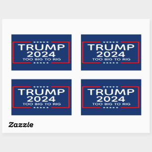 Trump 2024 ist zu groß, um zu riskieren rechteckiger aufkleber