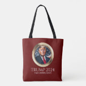 Trump 2024 Kampagne der Republikanischen Roten Col Tasche (Rückseite)