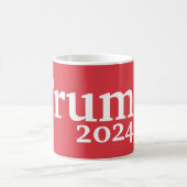 Trump 2024 Kampagne für Rote und Weiße Präsidenten Kaffeetasse (Mittel)