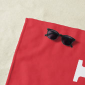 Trump 2024 Kampagne für Rote und Weiße Präsidenten Strandtuch (Beispiel)