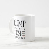 Trump 2024 Kampagnen-Tasse Kaffeetasse (Vorderseite Links)