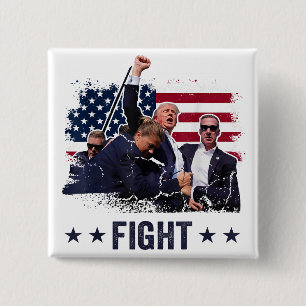 Trump 2024 Kampf Faust Kundgebung Trump Kundgebung Button
