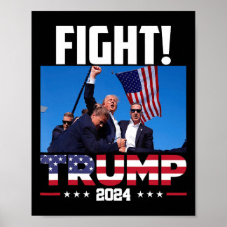 Trump 2024 Kampf Fist Kundgebung Trump Kundgebung Poster