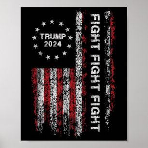Trump 2024: Kampf gegen den Terrorismus - Trump-Pr Poster