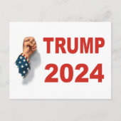 Trump 2024: Kampf Postkarte (Vorderseite)