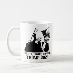 Trump 2024 Kämpfe Kämpfe Kämpfe - Trump Präsident Kaffeetasse