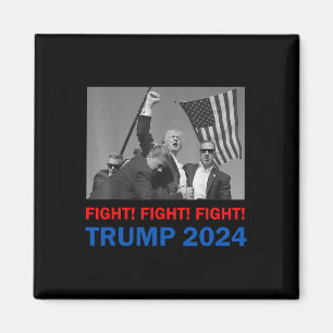 Trump 2024 kämpft gegen Donald Trump Fist Pum Magnet