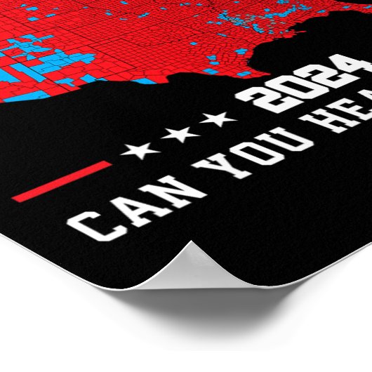 Trump 2024 kann man uns jetzt die Karte von 2024-W Poster (Ecke)