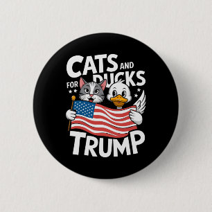 Trump 2024 Kätzchen und Enten unterstützen Donald  Button