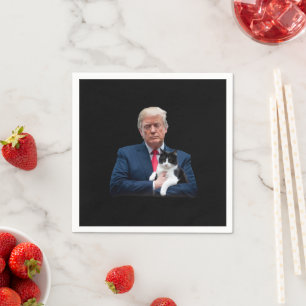 Trump 2024 Katze MAGA Lustige Trump Katze Serviette