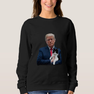 Trump 2024 Katze MAGA Lustige Trump Katze Sweatshirt
