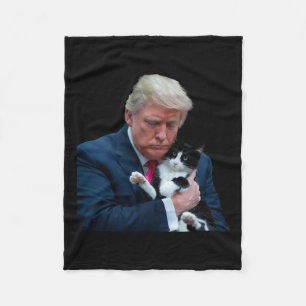 Trump 2024 Katze Mega Funny Trump Katze Fleecedecke