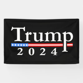 Trump 2024 Klassische Schwarz und Rot Banner