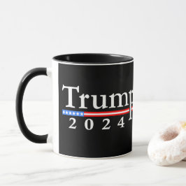 Trump 2024 Klassische Schwarz und Rot Tasse
