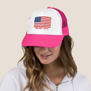 TRUMP 2024 Ladys Pink Trucker Hat Truckerkappe
