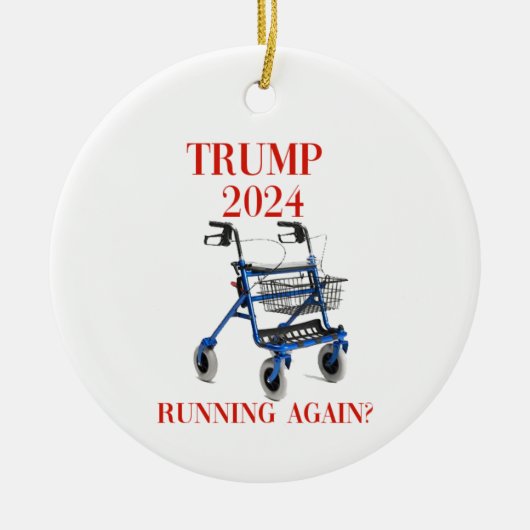 Trump 2024 läuft wieder? keramik ornament (Vorne)