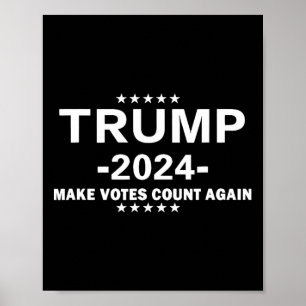 Trump 2024 macht die Zahl der Wahlen in den USA er Poster