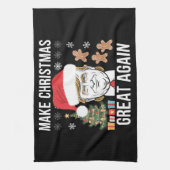 Trump 2024 macht Weihnachten wieder zu einer großa Geschirrtuch (Vertikal)