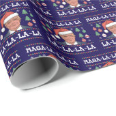Trump 2024 Maga La La La Ugly Weihnachten Geschenkpapier (Rolleneckpunkt)
