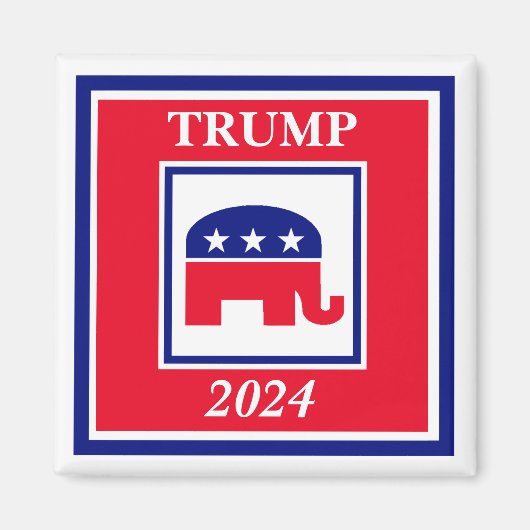 TRUMP 2024 - Magnet für Elefantenwahlen (Vorne)