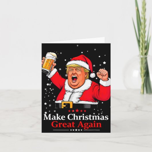 Trump 2024 Make Christmas Great Again Trump Xmas T Karte (Vorderseite)