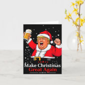 Trump 2024 Make Christmas Great Again Trump Xmas T Karte (Gelbe Blume)