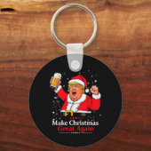 Trump 2024 Make Christmas Great Again Trump Xmas T Schlüsselanhänger (Vorderseite)