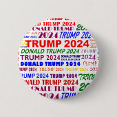 Trump 2024 Mehrfarbige Medley Button (Vorderseite)